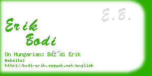 erik bodi business card